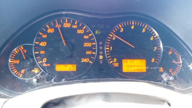 Расход 100 км/ч, Тойота Авенсис 2007 2.4/АКПП-5 смотреть онлайн