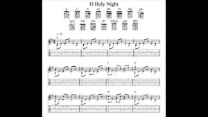 O Holy Night with tablature/sheet music for solo fingerstyle guitar