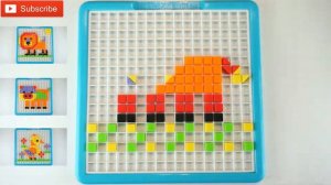 Cow - mosaic puzzle art for kids.