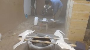 Питбайк Wels CRF 140. Восстановление обвеса,полная перекраска. Обклейка пленкой.