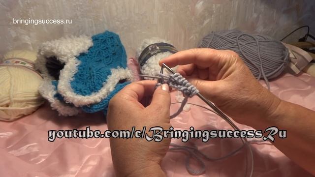 Как связать шапку-ушанку для мальчика спицами смотреть онлайн
