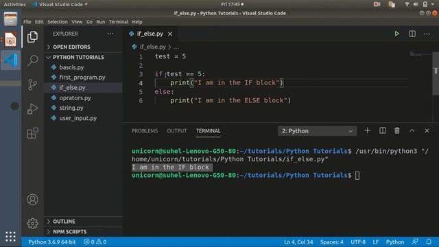 Python Tutorial - If Else statement | Python Programming Tutorial for Beginners in Marathi