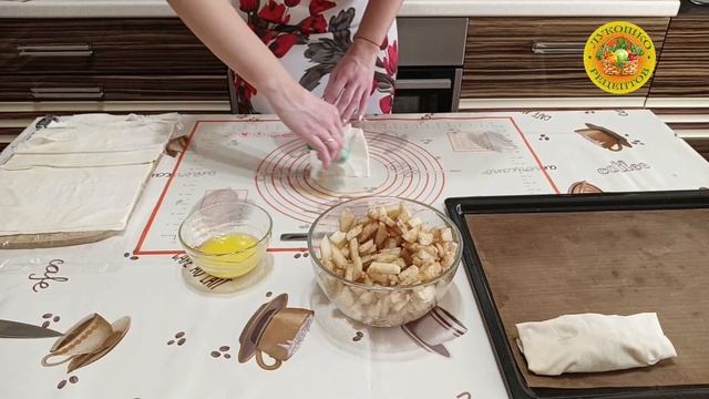 Нежная начинка и хрустящая корочка! Пирожки с яблоками из теста фило