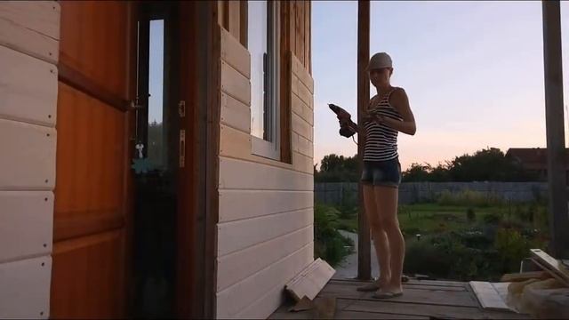 Отделка имитацией бруса. Стена первая. Дом. смотреть онлайн