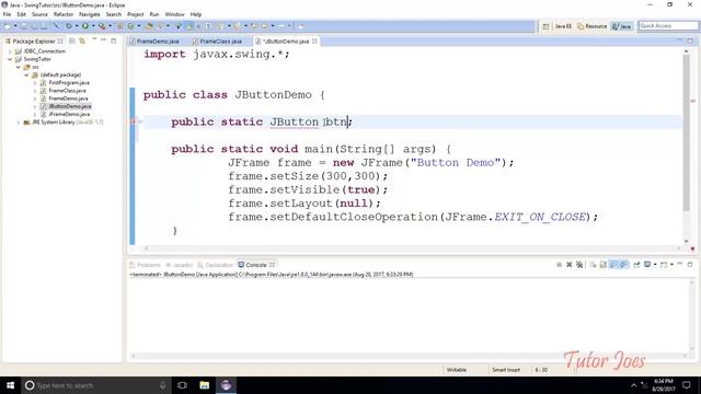 JButton In Java Swing By Eclipse In Tamil смотреть онлайн