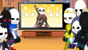 Canon sans au react to |Ink sans|Short||Ep.2\\Ar!tomo