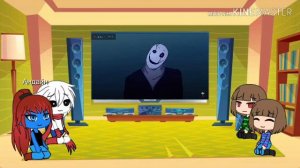 Реакция Андайн,Папируса,Чары и Фриск на видео/gacha life/+бонус в конце