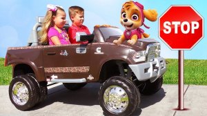 Roma and Diana Pretend Play with Paw Patrol Toys / Video for Kids