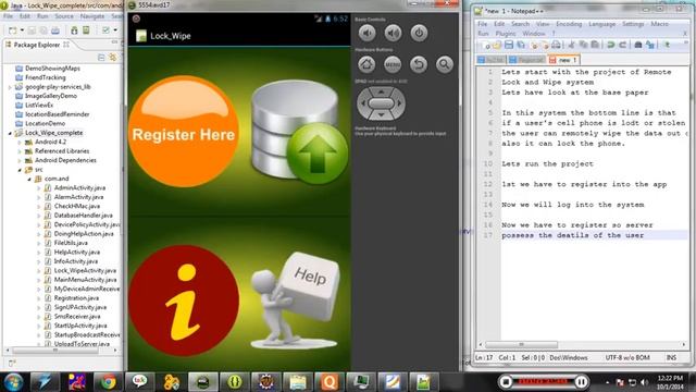 Smartphone Remote Lock and Wipe System with Checking of SMS Notification :Java project with Android смотреть онлайн