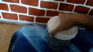 Кирпичная стена после покрытия акриловым лаком/ Brick wall after acrylic lacquer coating
