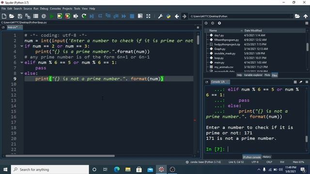 13. Python Basics | Prime Number in Python | The Fastest Way