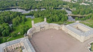 Aerial view Gatchina Temple Saint-Petersburg Russia 8