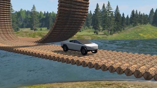 Тачки против кольцевого моста – BeamNG.Drive смотреть онлайн