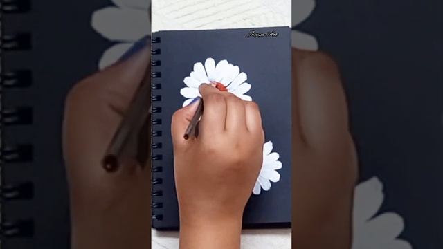 One Stroke Acrylic Flower Painting - Easiest Way to Paint Flowers #shorts #painting  #satisfying