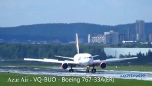 Boeing 767-300 VQ-BUO - Azur Air Landing  Koltsovo Посадка Кольцово Азур Эйр SVX USSS