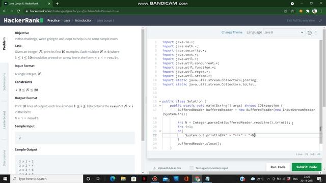 Java Loops I (using do while loop) | Hackerrank java challenge solution-4 #hackerrank #java смотреть онлайн
