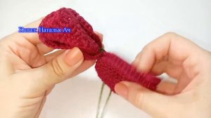 Красивая роза крючком из лепестков - Схема + Мастер-класс