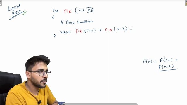 Fibonacci Number Recursive Program Hello world complete DP Playlist solution #princebhai #placement