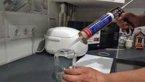 Барботажная колонна из банок V2.0 "прокладки между банок и на флянцах"