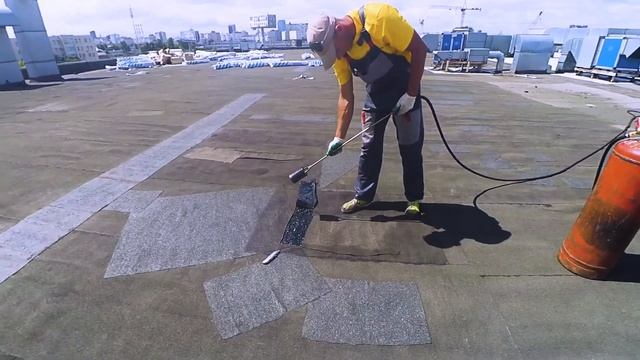 ПВХ мембрана Plastfoil 1,8. Реконструкция битумной кровли мембраной пвх.