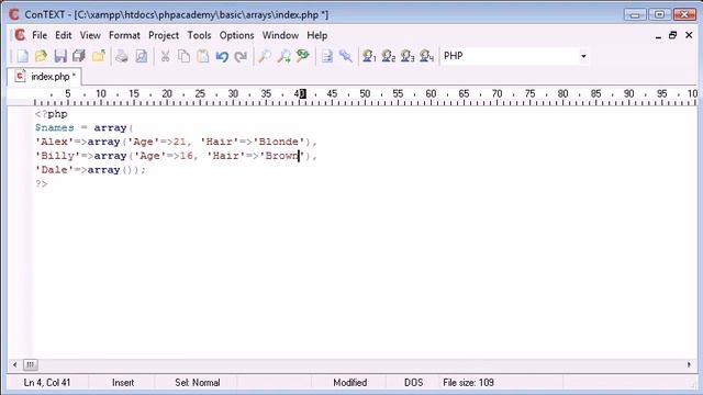 015 Multi dimensional Arrays | php programming course