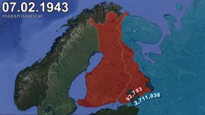 The Continuation War in 1 minute using Google Earth