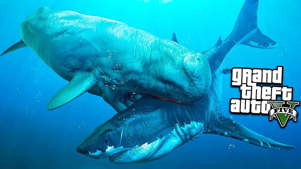 МЕГАЛОДОН ПРОТИВ ОГРОМНОГО МОНСТРА В ГТА 5 МОДЫ! МЕГ ОБЗОР МОДА В GTA 5! ИГРЫ ГТА ВИДЕО MODS смотреть онлайн