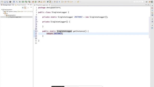 Singleton Design Pattern in Java - Implementation code - Simplified Farooq