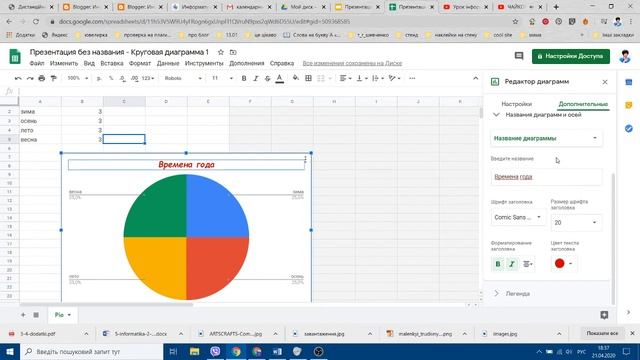 Создаем круговую диаграмму в гугл презентациях смотреть онлайн