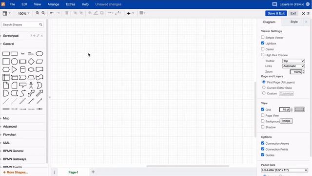 View layers panel in draw.io for Atlassian Confluence and Jira