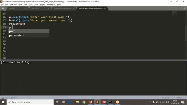 74.Complete Python Basics for Automation - Simple Functions with Arguments