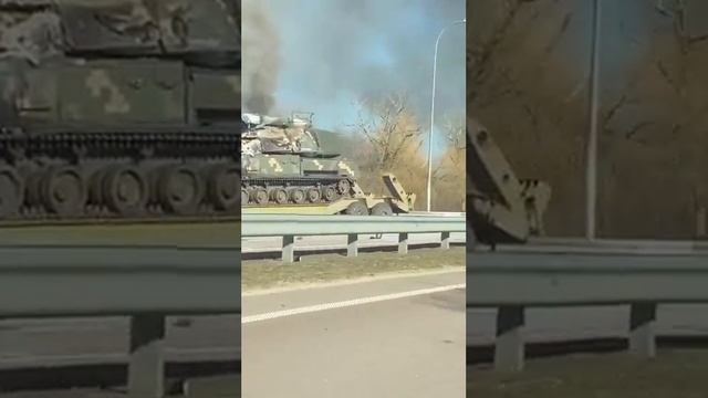 Видео уничтоженного украинского ЗРК Бук-М1 и машин обеспечения.