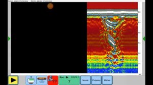 Просадка грунта, как она выглядит на экране георадара.