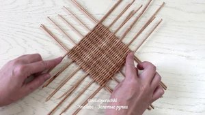 КВАДРАТное или прямоугольное донышко БЕЗ СТАНКА / Плетение из газет