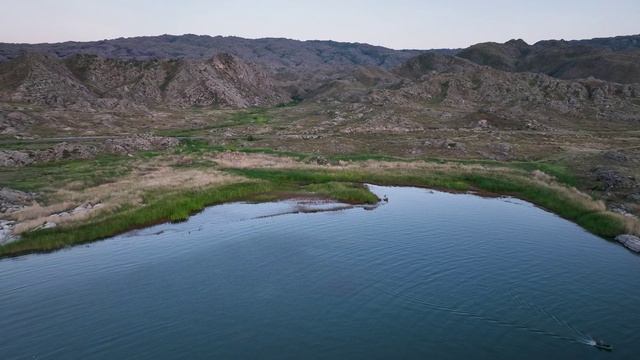 Бухтарминское водохранилище - Нарымский хребет - После заката