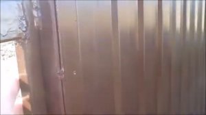 Забор из профнастила и профильной трубы с воротами и калиткой