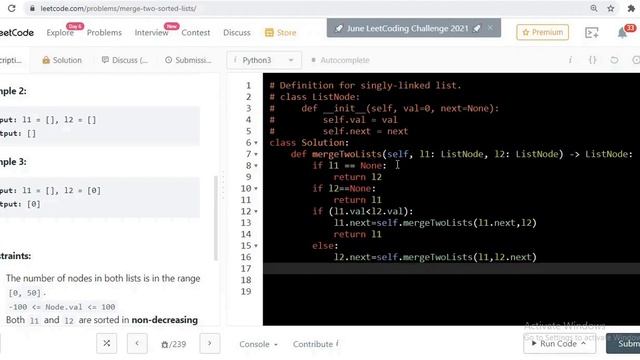 Amazon- Merge Two Sorted Linked List| Java & Python Code Implementation| Coding Interviews| LeetCod