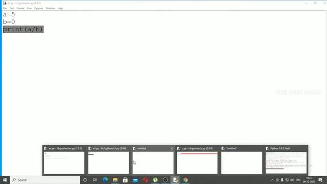 Exception Handling In Python | Python Programming Tutorial For Beginners