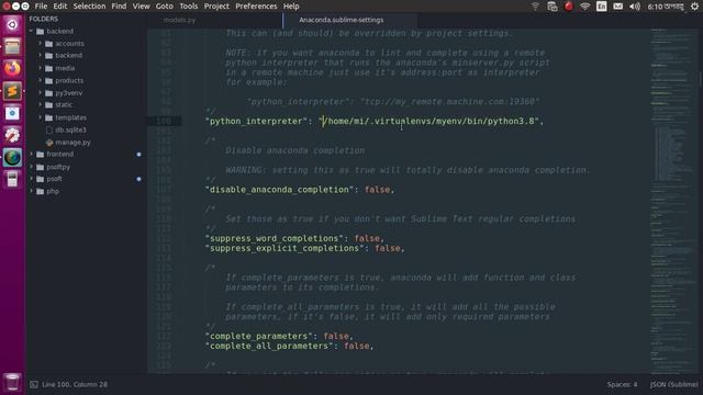 Python 3.8 and Django Development | Autocomplete in Sublime Text 3 | Anaconda and Jedi for Python
