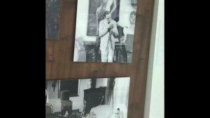 Historic photos lining the Chateau wall at Fontainebleau