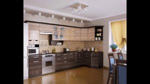 Кухня ВЕНЕЦИЯ прямая, ВЕНЕЦИЯ угловая, фасад "серый глянец, бежевый глянец". Кухонные гарнитуры