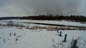 Река Сумка весна 2017. Поселок Васильево.