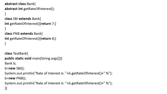 Abstract class in Java