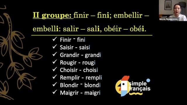 46 урок. Passé composé глаголов 2 группы