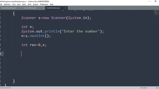 JAVA - Number Based Program 03 || Check Palindrome