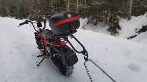 Скаут Сафари -3 (Ижтехмаш), зимние покатушки на санях волокушах.