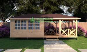 Беседка "Летняя кухня" 8*4 метра