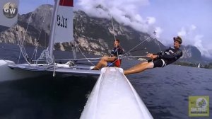 Catamaran Sailing in Torbole Lago di Garda at Surf Segnana with David & Gareth William