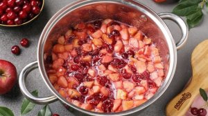 Вишнёвое варенье с яблоками