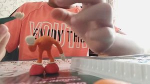 Лепим Тейлза из Соника  #соник #тейлз #пластилин #лепимизпластилина